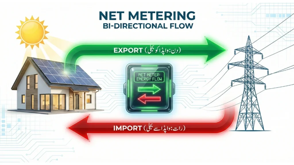 Green Meter Price in Pakistan 2026 نیٹ میٹرنگ بائی ڈائریکشنل میٹر امپورٹ ایکسپورٹ ڈایاگرام پاکستان
